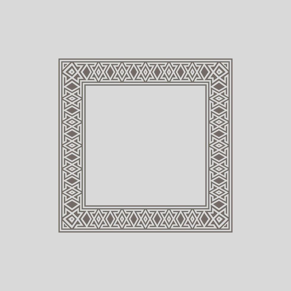 modern ornamental square frame border decorative pattern vector