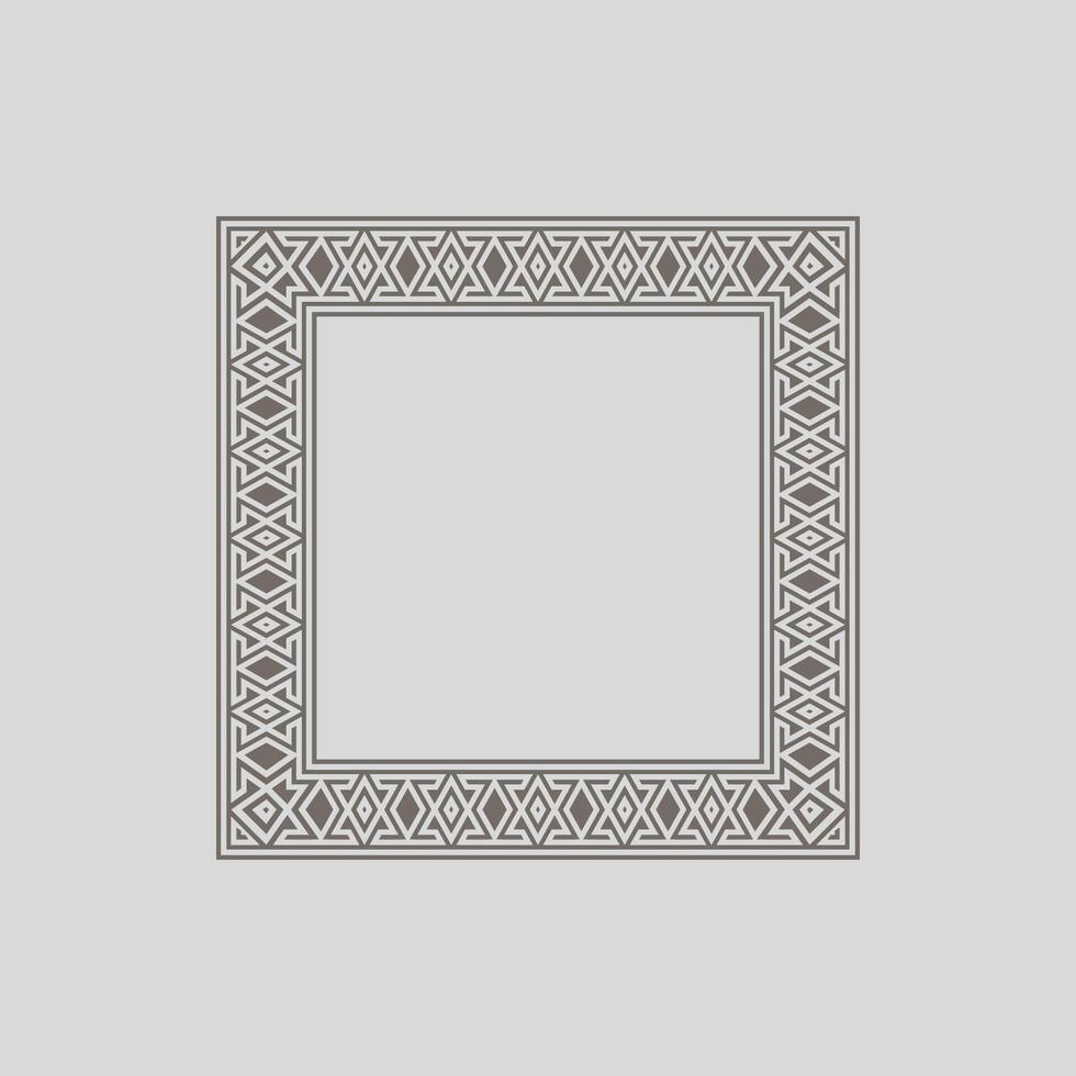 modern ornamental square frame border decorative pattern vector