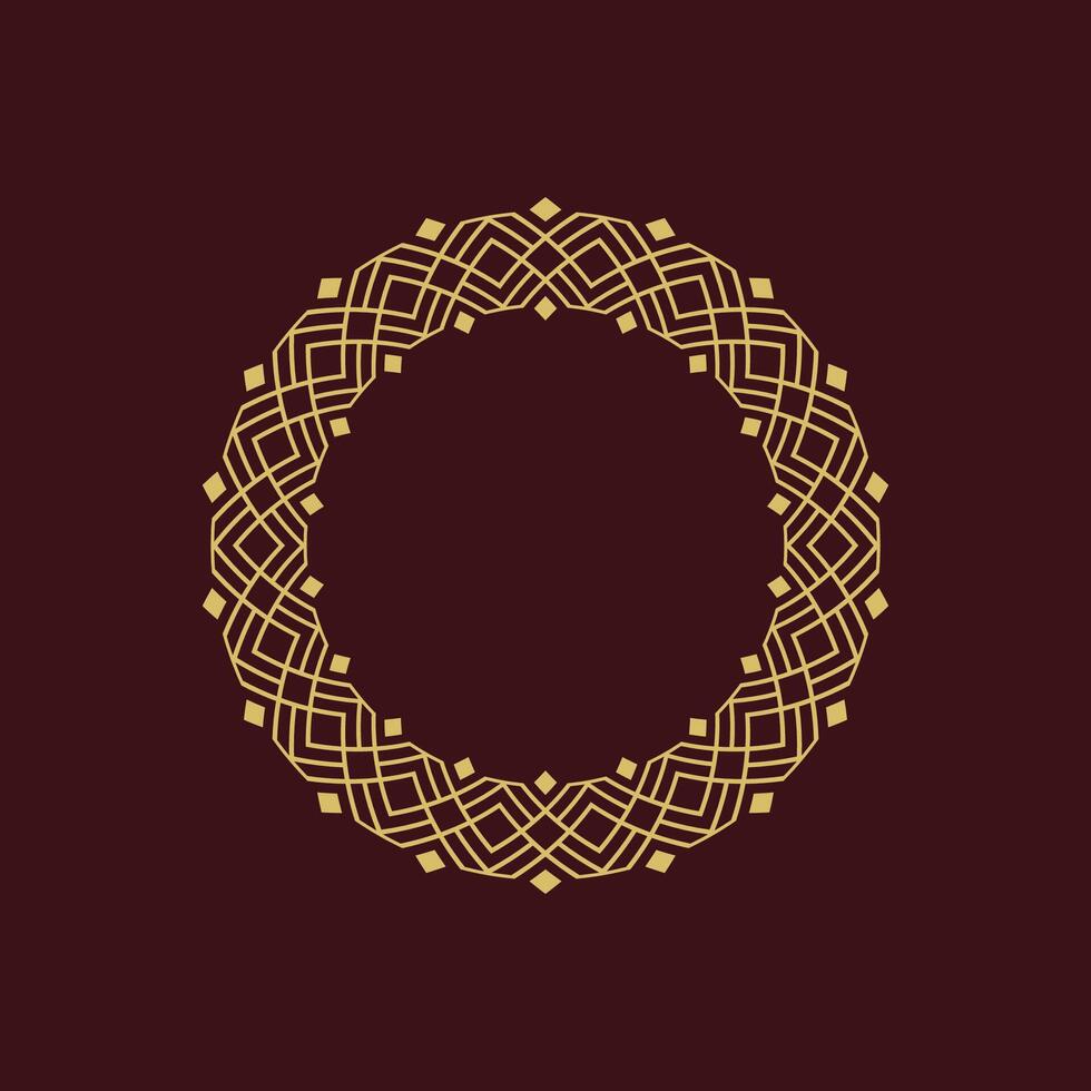 modern ornamental circle frame border decorative pattern vector