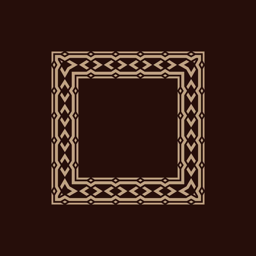 modern ornamental square frame border decorative pattern vector