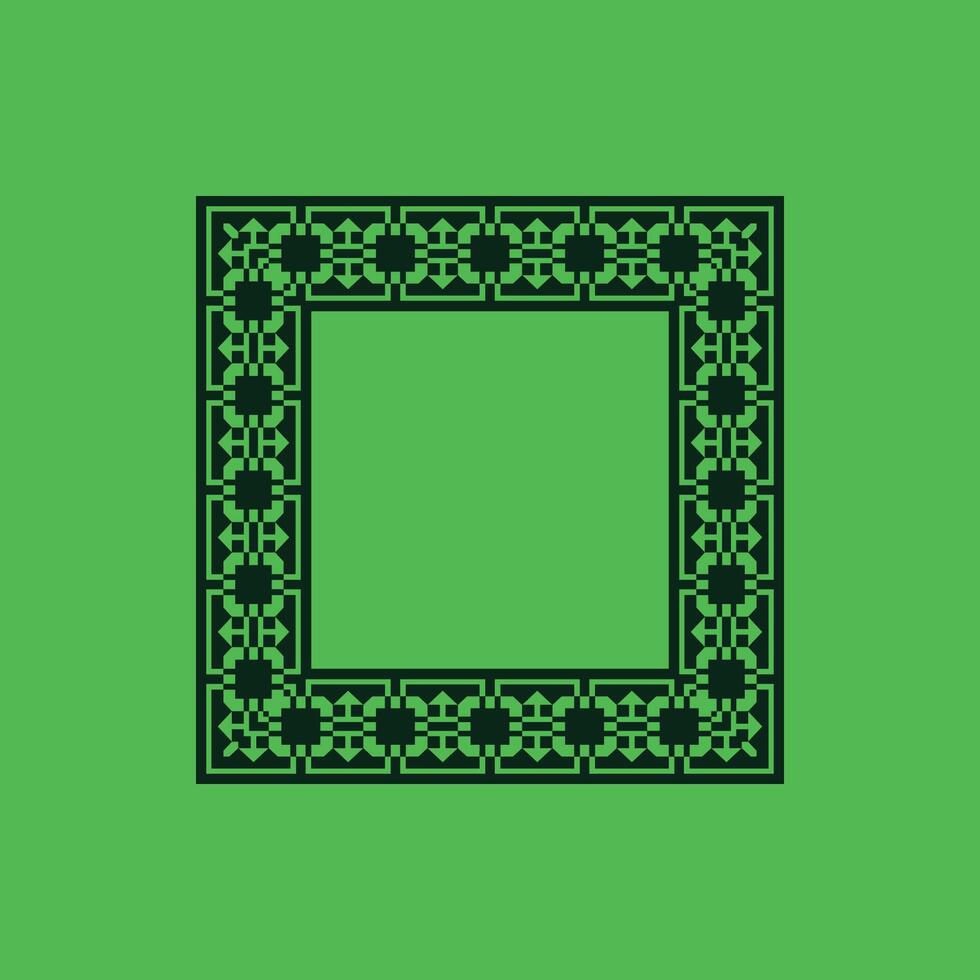 modern ornamental square frame border decorative pattern vector