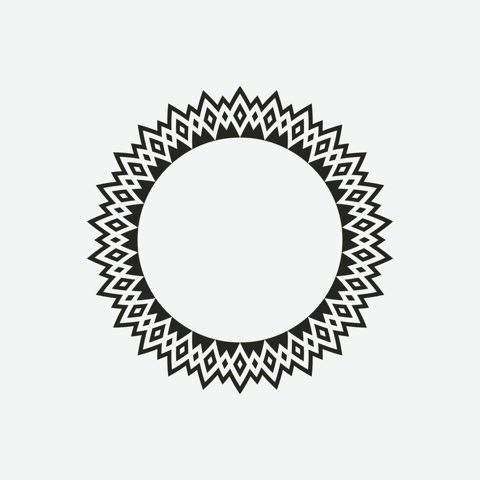 modern ornamental circle frame border decorative pattern vector