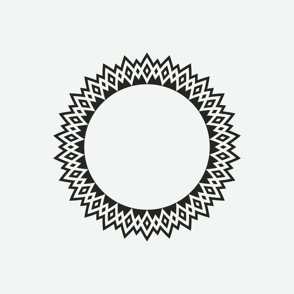 modern ornamental circle frame border decorative pattern vector