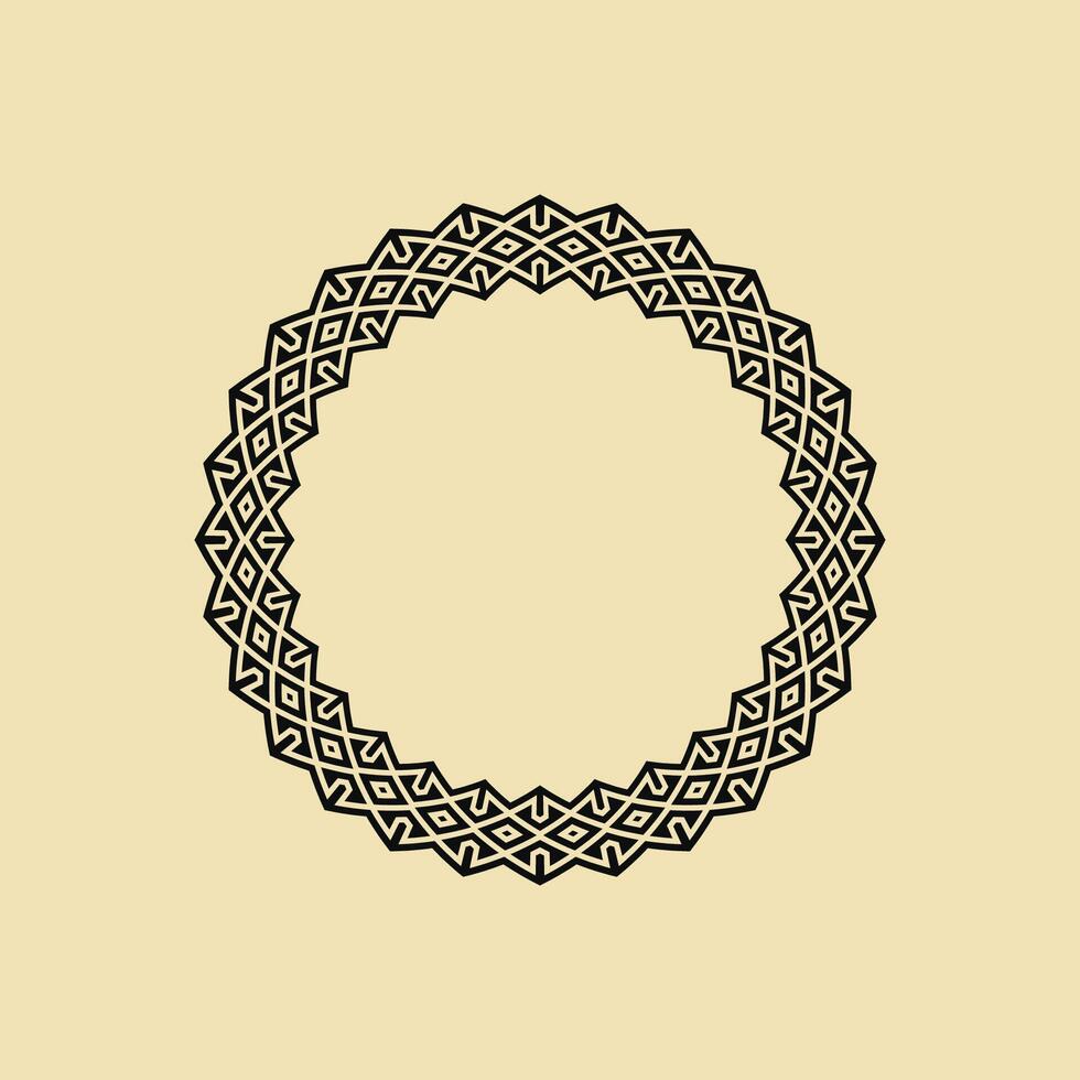 moderno ornamental circulo marco frontera decorativo modelo vector