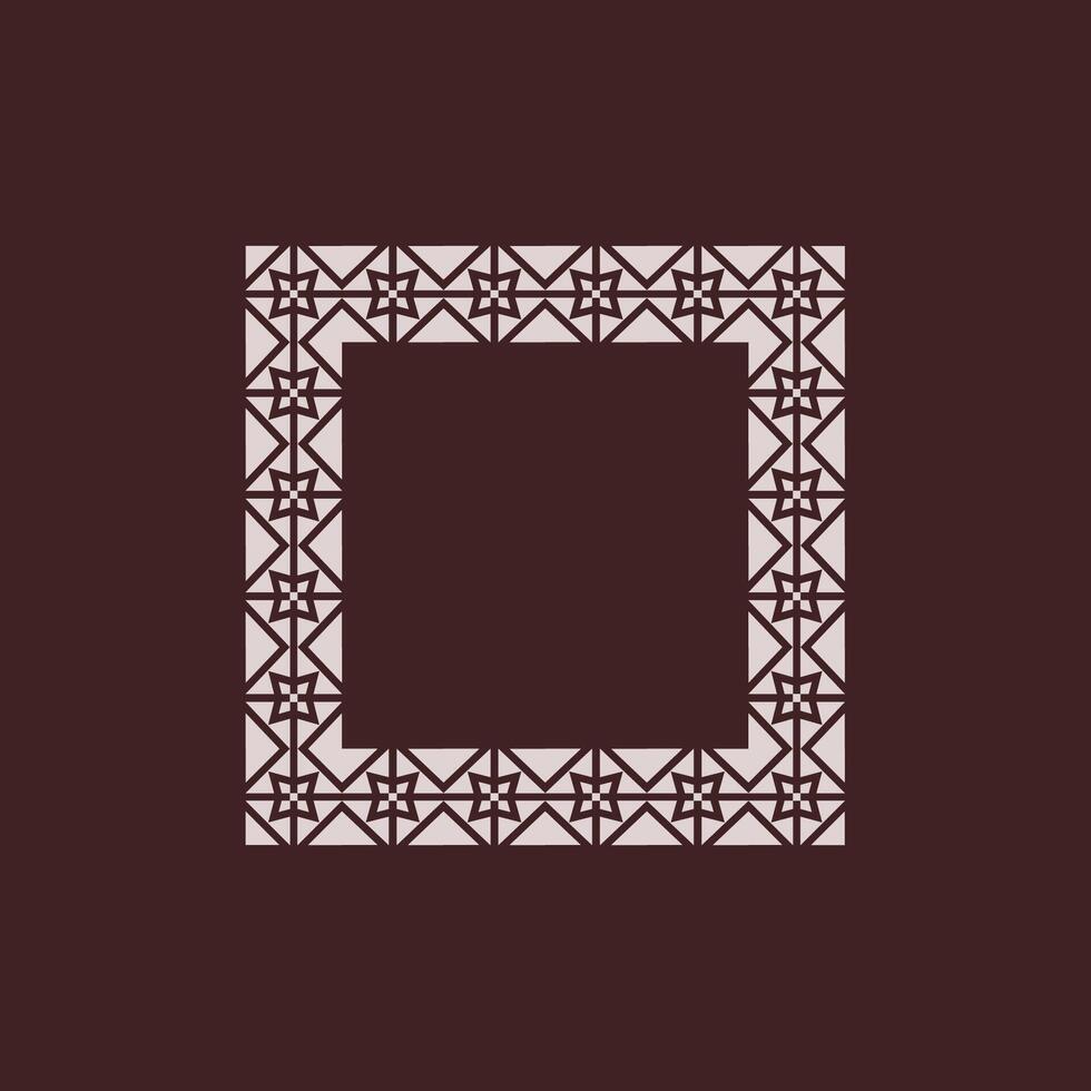modern ornamental square frame border decorative pattern vector