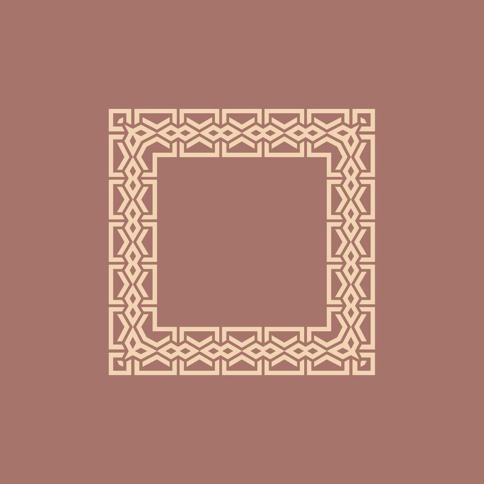 modern ornamental square frame border decorative pattern vector