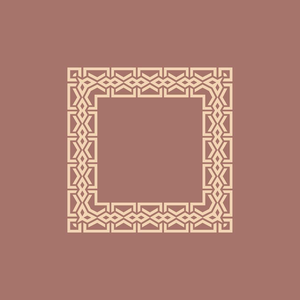 modern ornamental square frame border decorative pattern vector