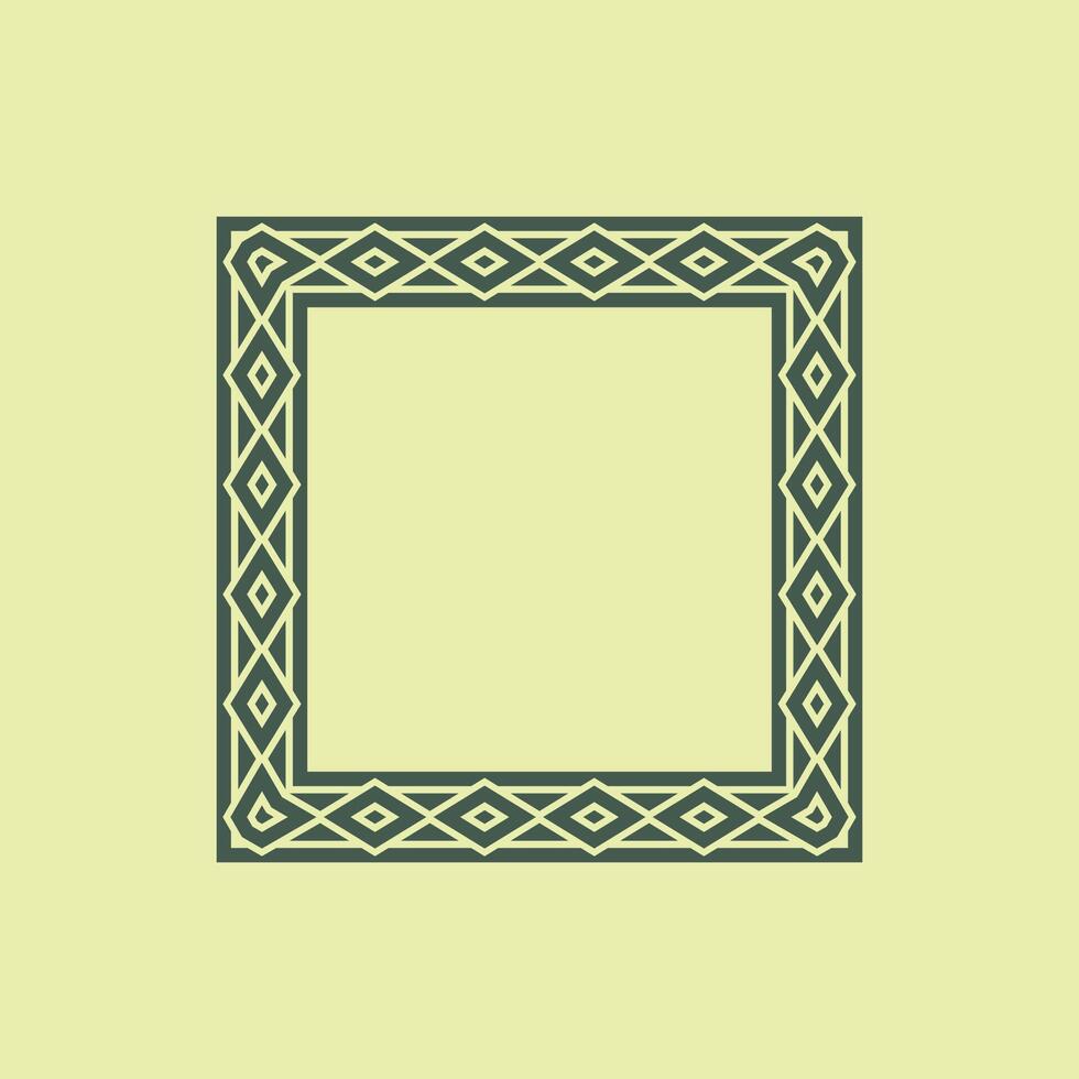 modern ornamental square frame border decorative pattern vector