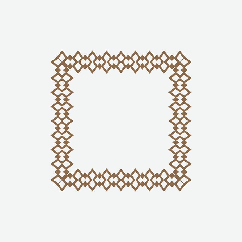 modern ornamental square frame border decorative pattern vector