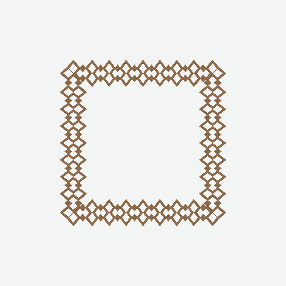 modern ornamental square frame border decorative pattern vector