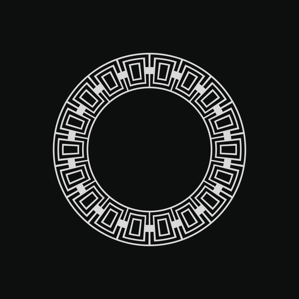 modern ornamental circle frame border decorative pattern vector