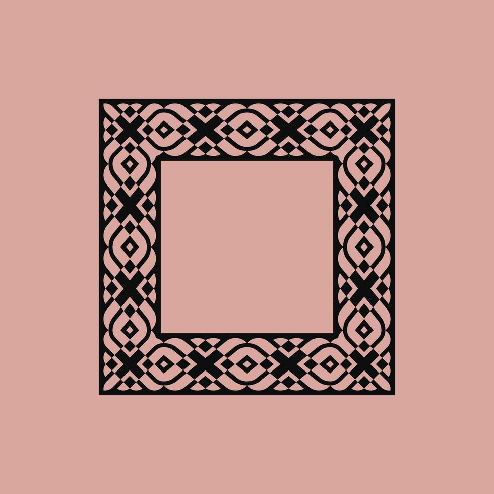 modern ornamental square frame border decorative pattern vector