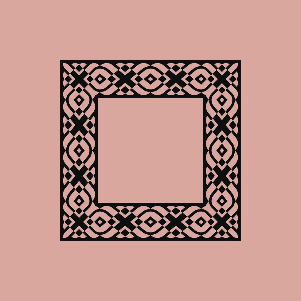 modern ornamental square frame border decorative pattern vector