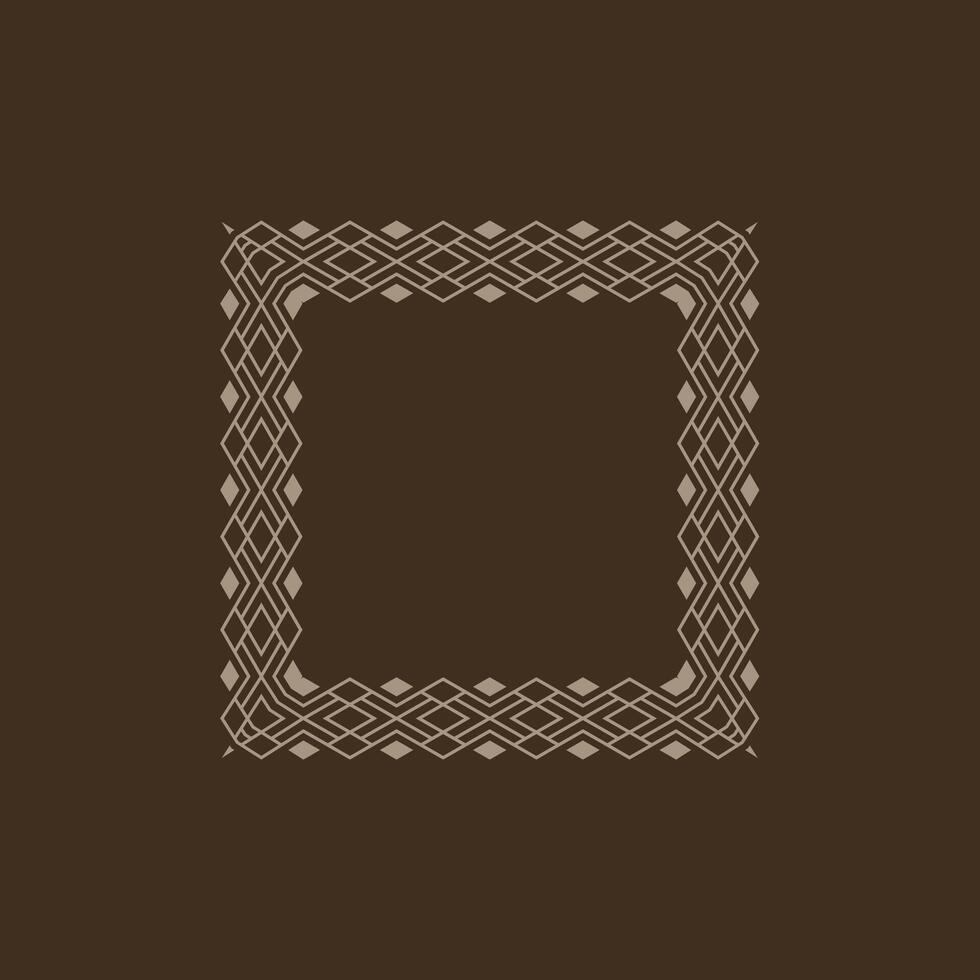 modern ornamental square frame border decorative pattern vector