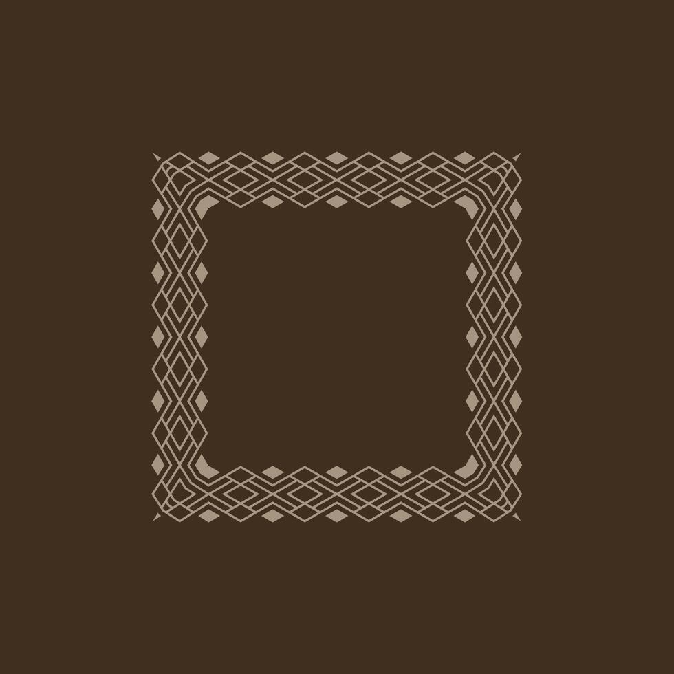 modern ornamental square frame border decorative pattern vector