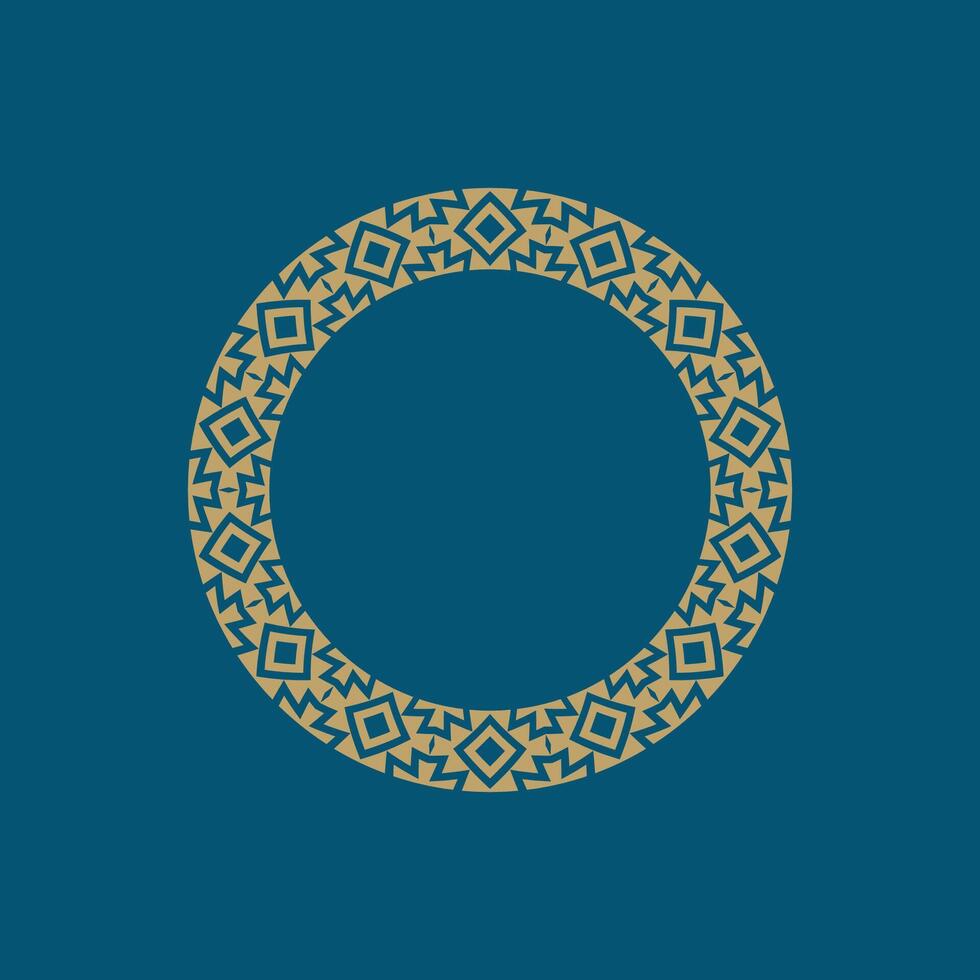 modern ornamental circle frame border decorative pattern vector