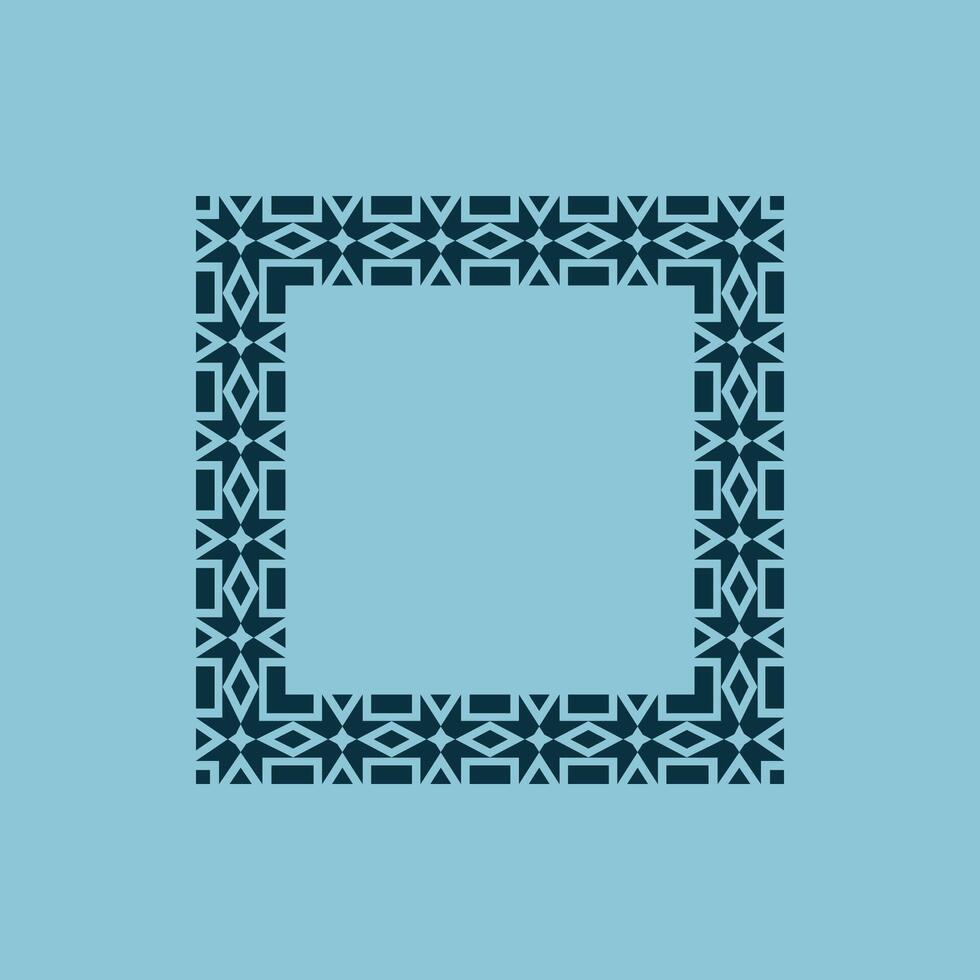 modern ornamental square frame border decorative pattern vector