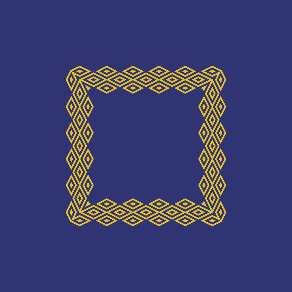 modern ornamental square frame border decorative pattern vector