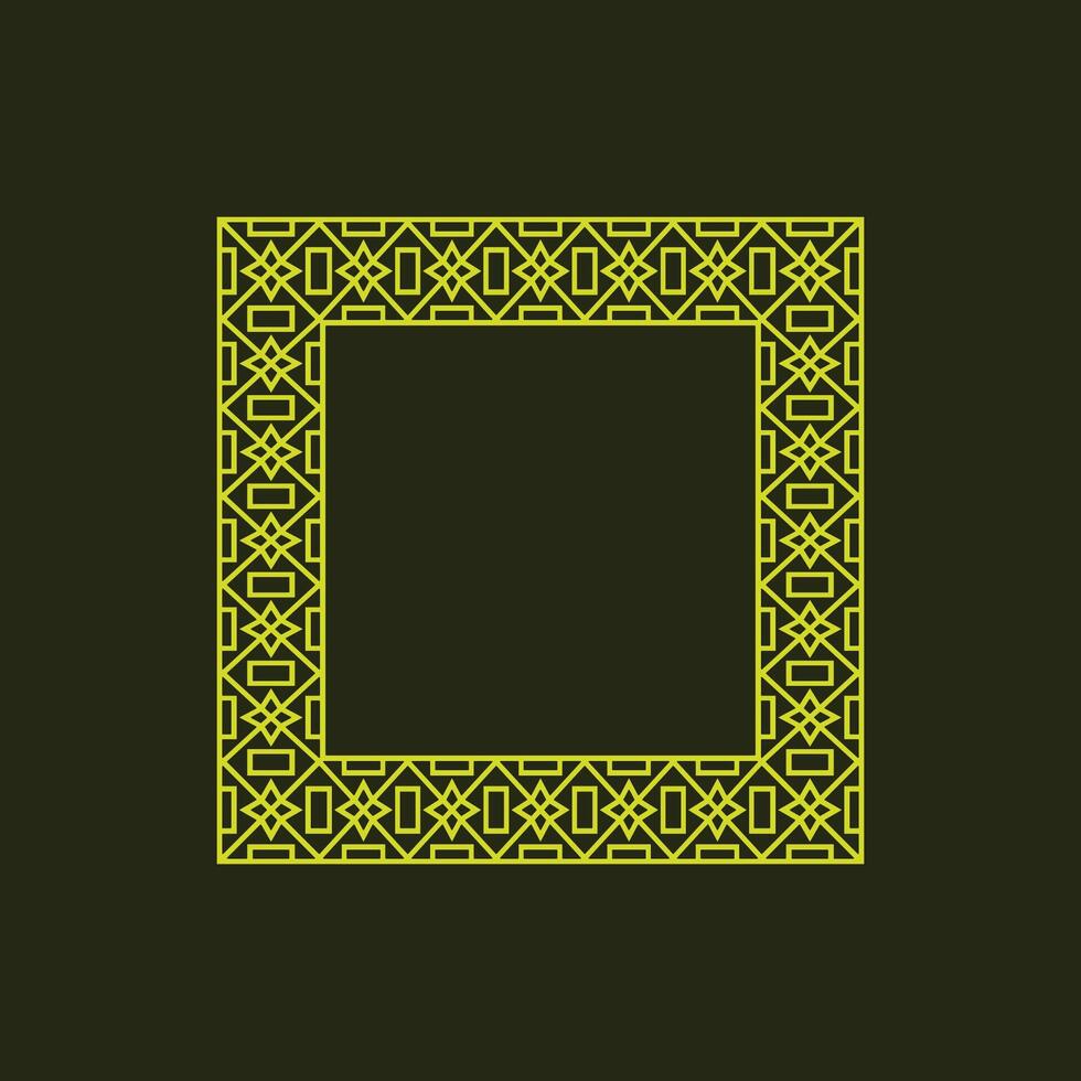 modern ornamental square frame border decorative pattern vector