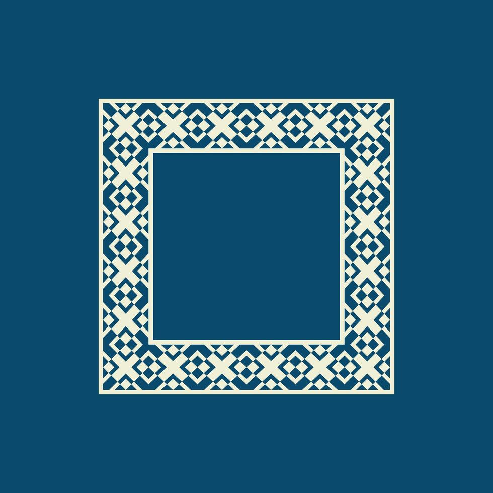 modern ornamental square frame border decorative pattern vector