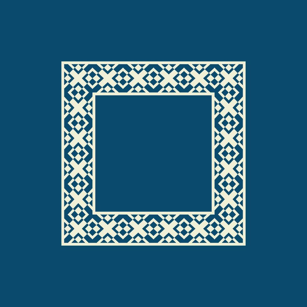 modern ornamental square frame border decorative pattern vector