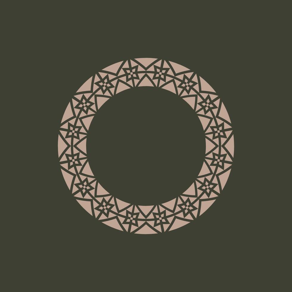 moderno ornamental circulo marco frontera decorativo modelo vector