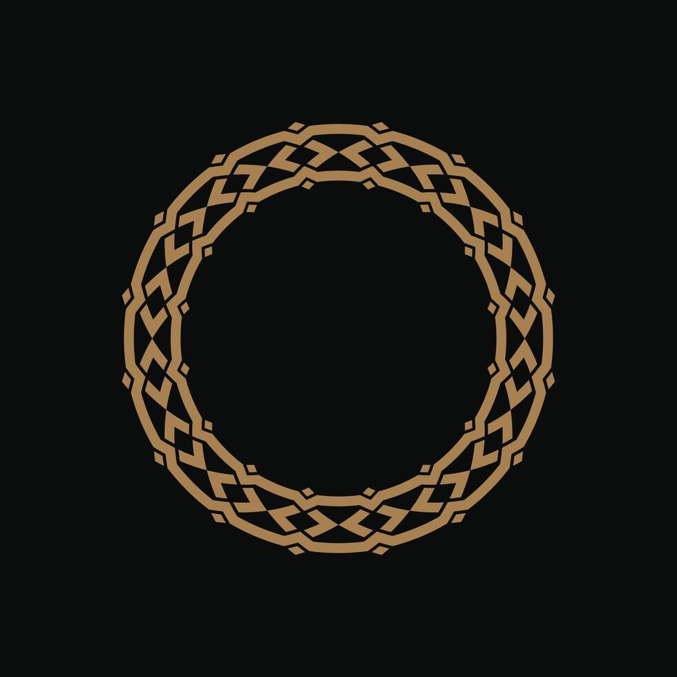 modern ornamental circle frame border decorative pattern vector