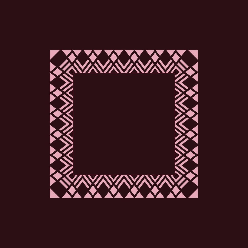 modern ornamental square frame border decorative pattern vector