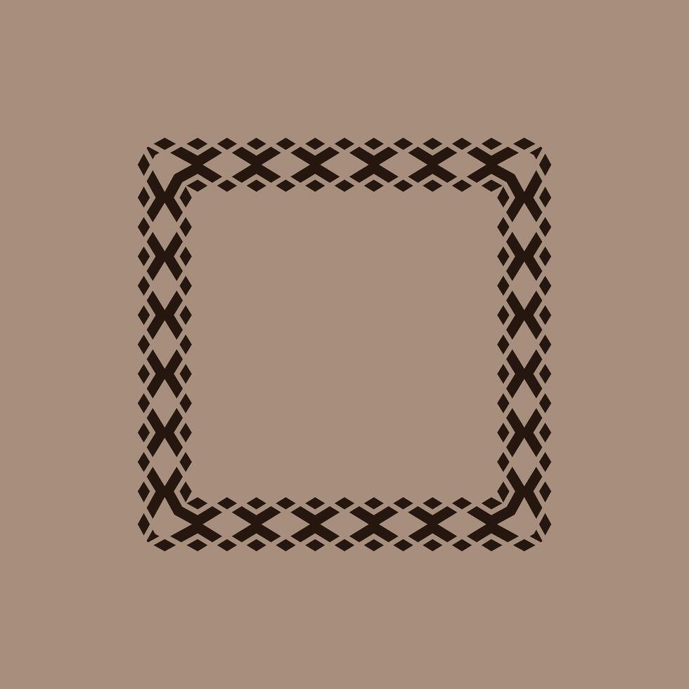 modern ornamental square frame border decorative pattern vector