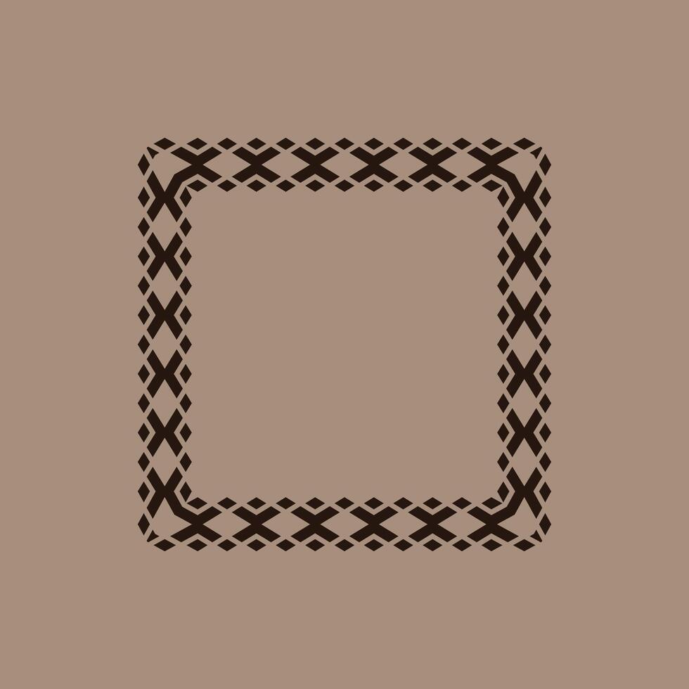 modern ornamental square frame border decorative pattern vector