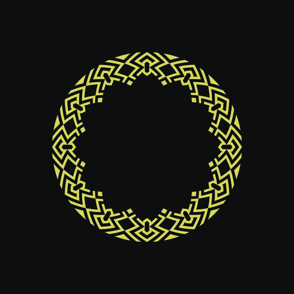 modern ornamental circle frame border decorative pattern vector