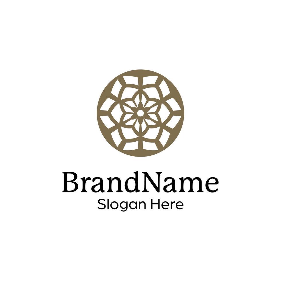 elegant and modern ornamental decorative pattern mandala logo vector