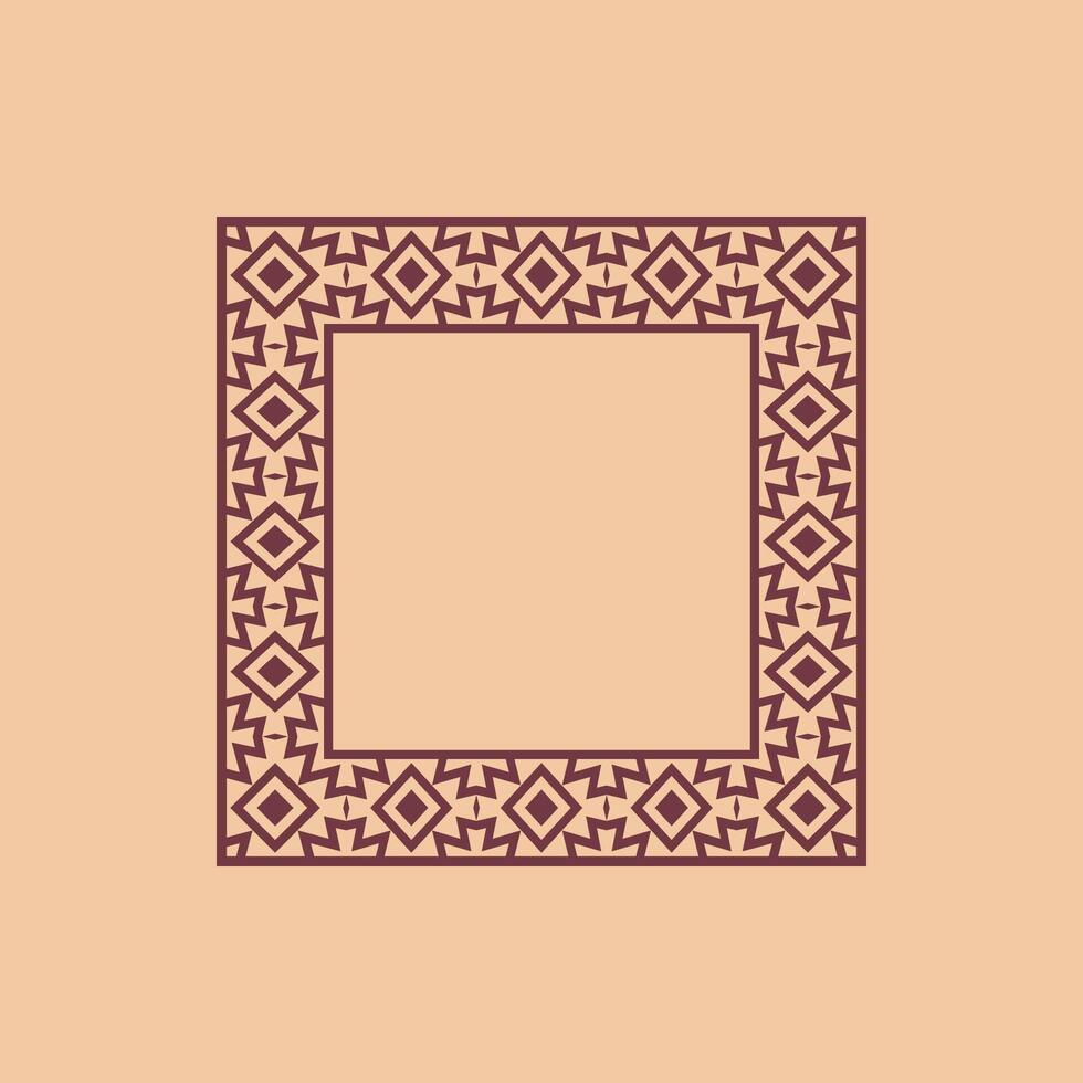 modern ornamental square frame border decorative pattern vector