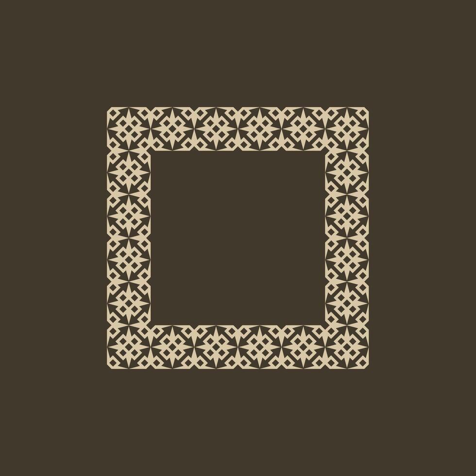 moderno ornamental cuadrado marco frontera decorativo modelo vector