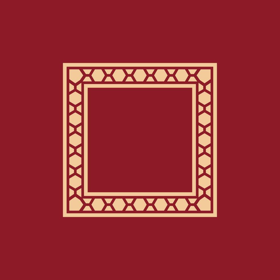 modern ornamental square frame border decorative pattern vector