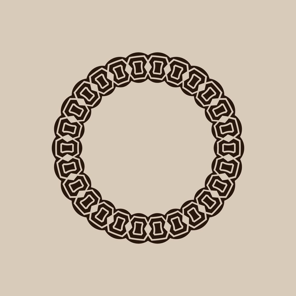 modern ornamental circle frame border decorative pattern vector