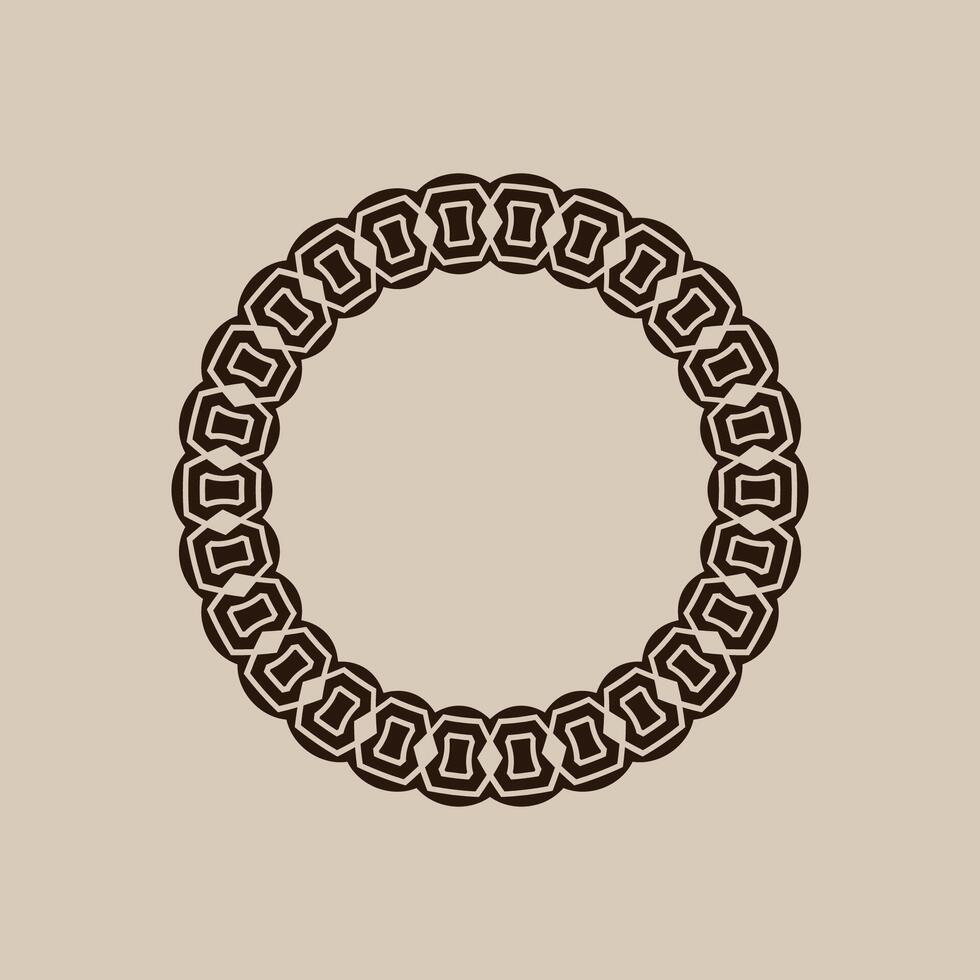 moderno ornamental circulo marco frontera decorativo modelo vector