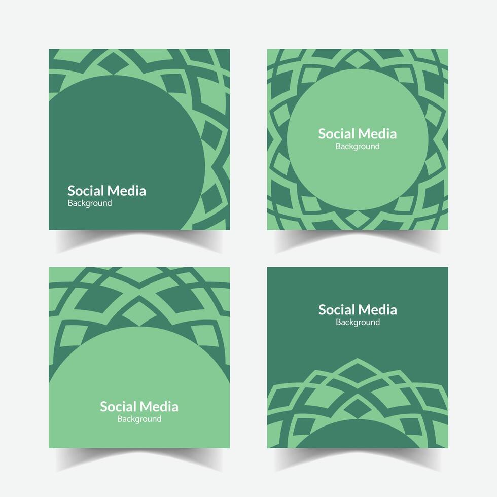 elegant ornamental decorative pattern square background social media design template vector