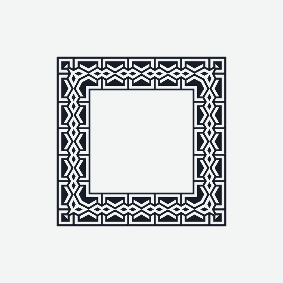modern ornamental square frame border decorative pattern vector