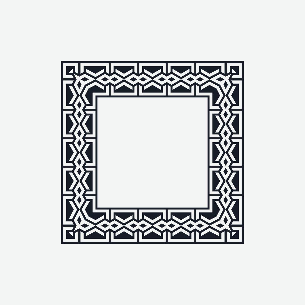 modern ornamental square frame border decorative pattern vector