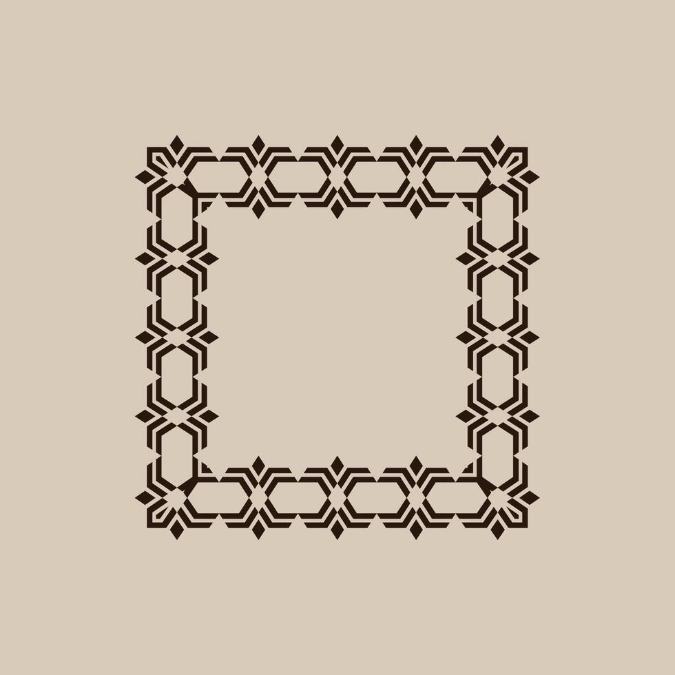 moderno ornamental cuadrado marco frontera decorativo modelo vector