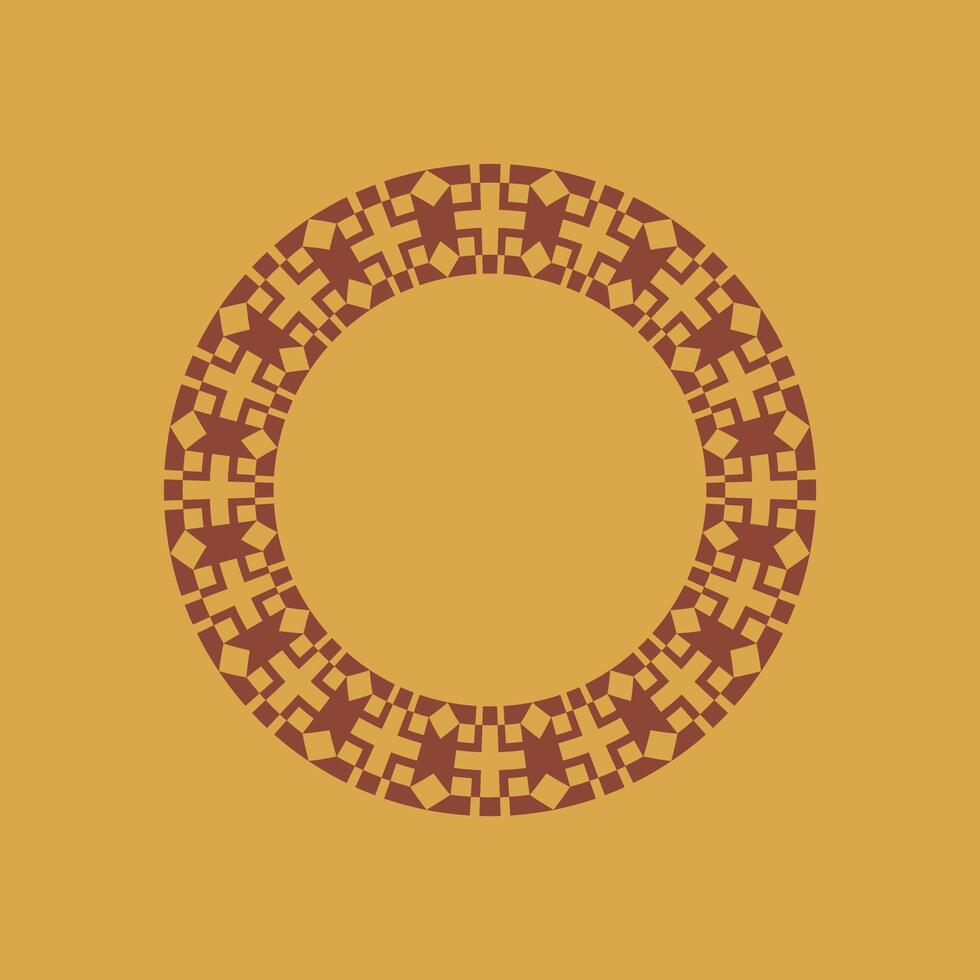 modern ornamental circle frame border decorative pattern vector