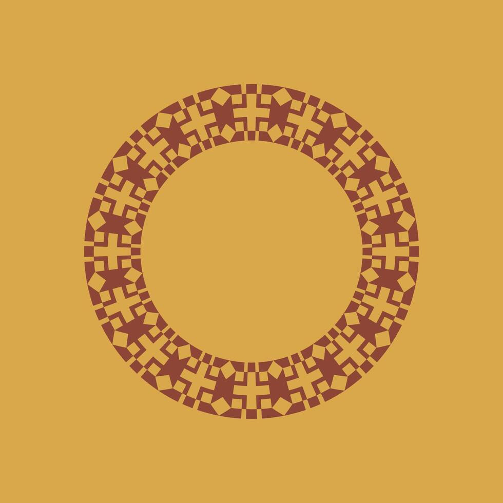 modern ornamental circle frame border decorative pattern vector