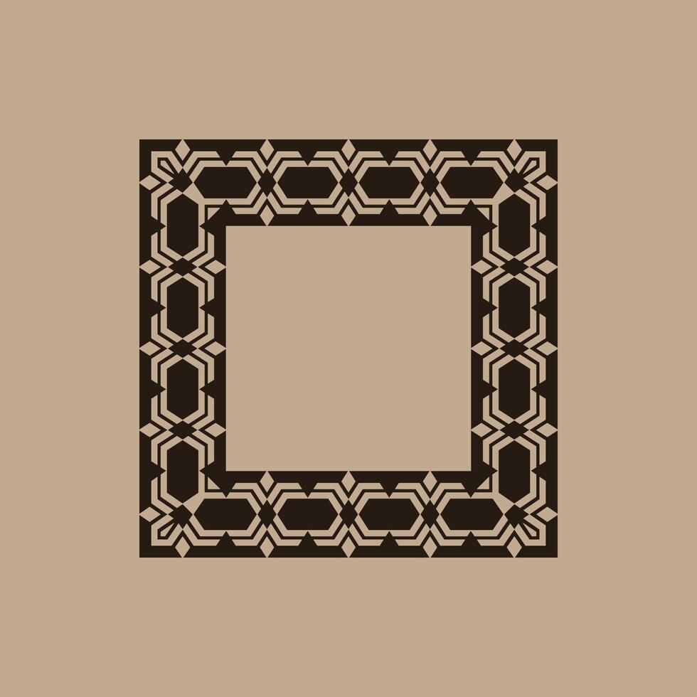 modern ornamental square frame border decorative pattern vector