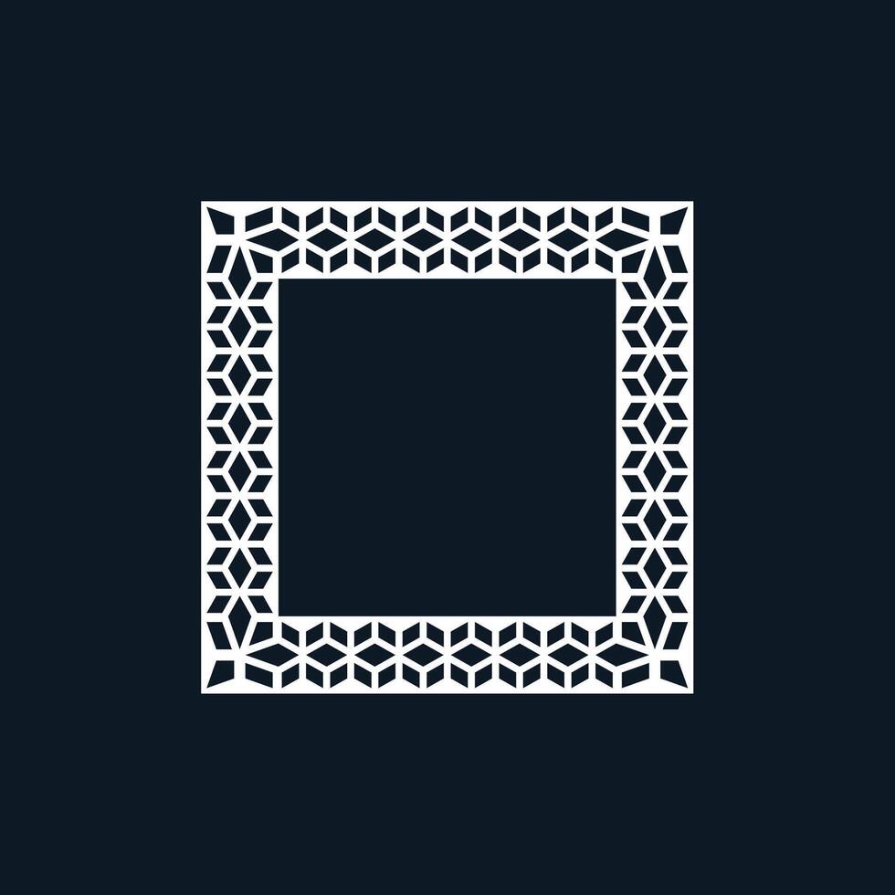 modern ornamental square frame border decorative pattern vector