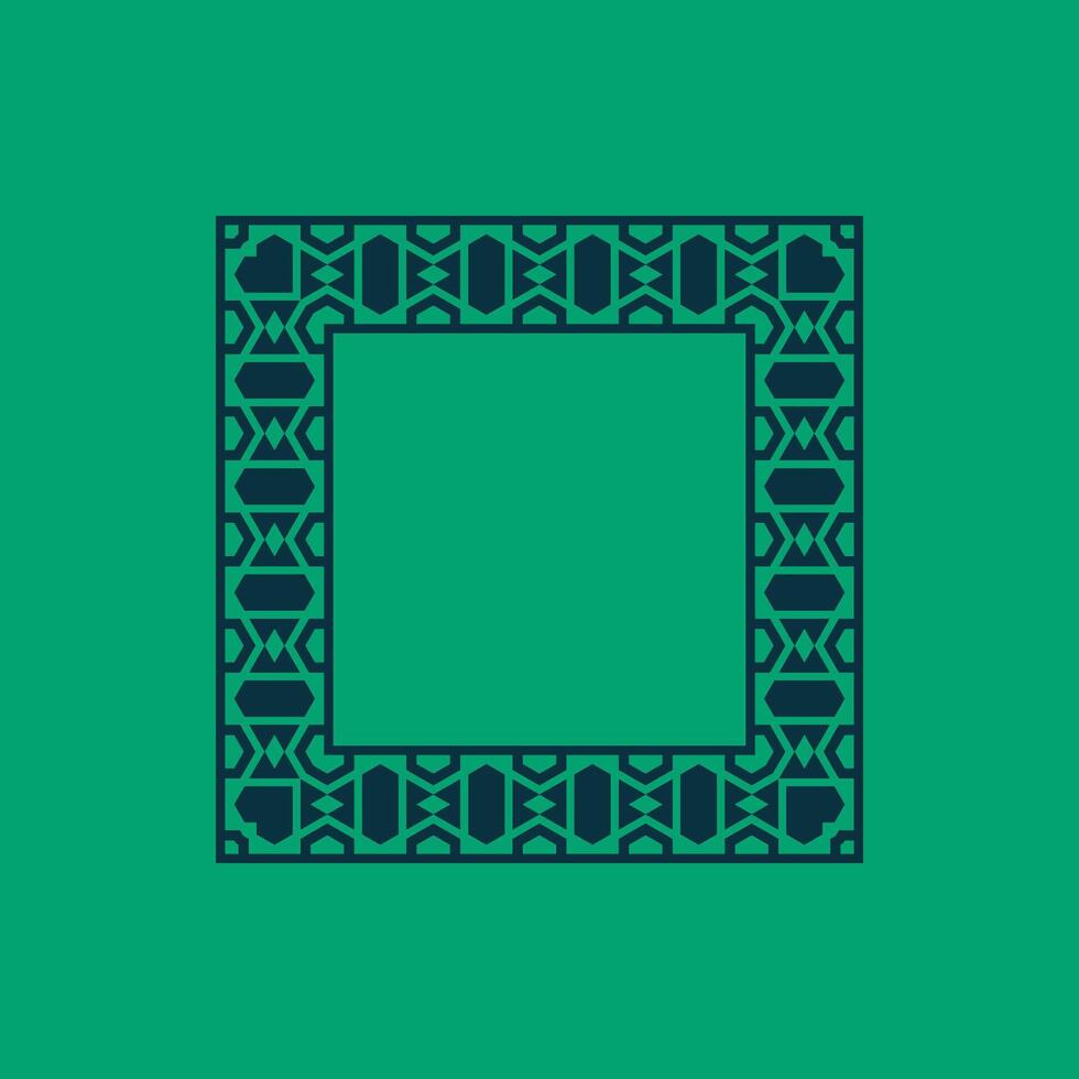 modern ornamental square frame border decorative pattern vector