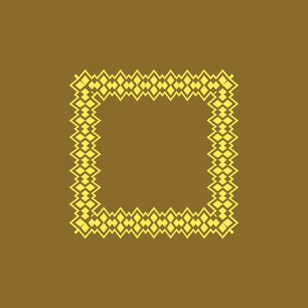 modern ornamental square frame border decorative pattern vector