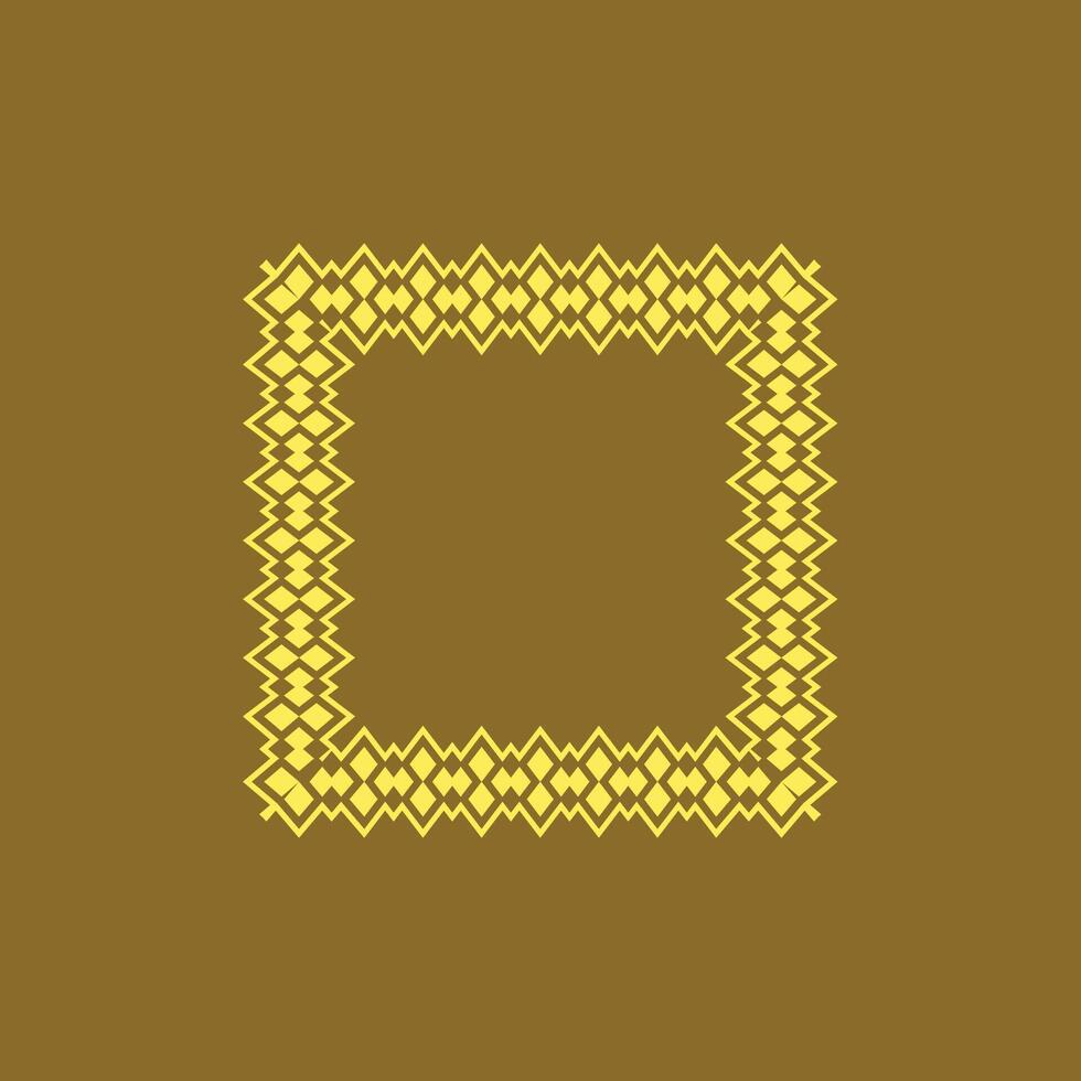 modern ornamental square frame border decorative pattern vector