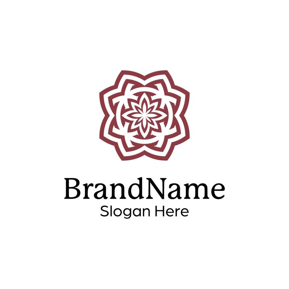 elegant and modern ornamental decorative pattern mandala logo vector