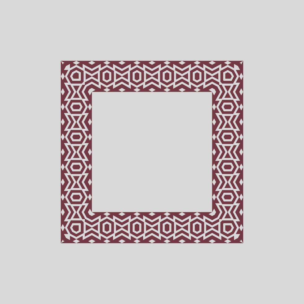 modern ornamental square frame border decorative pattern vector